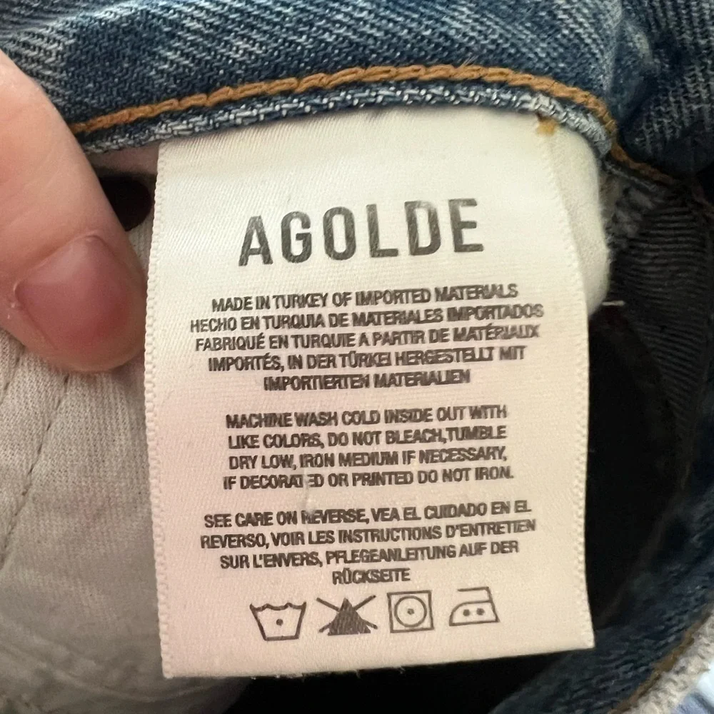 AGOLDE Fen Cropped Straight-Leg Jeans in Wander Wash